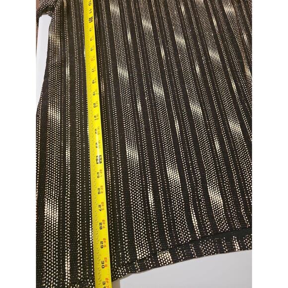 Elegant Black Gold Shimmer 3/4 Sleeve Party Top Size 2X by‎ Simply Emma - Picture 8 of 8